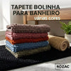 Tapete de Banheiro Microfibra Bolinha Antiderrapante Macarrão Saida Box Lavavel a Maquina