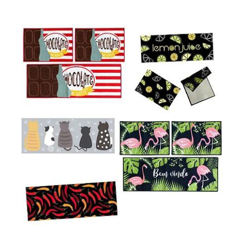 Kit Tapete Com 02 Peças Para Cozinha Estampado