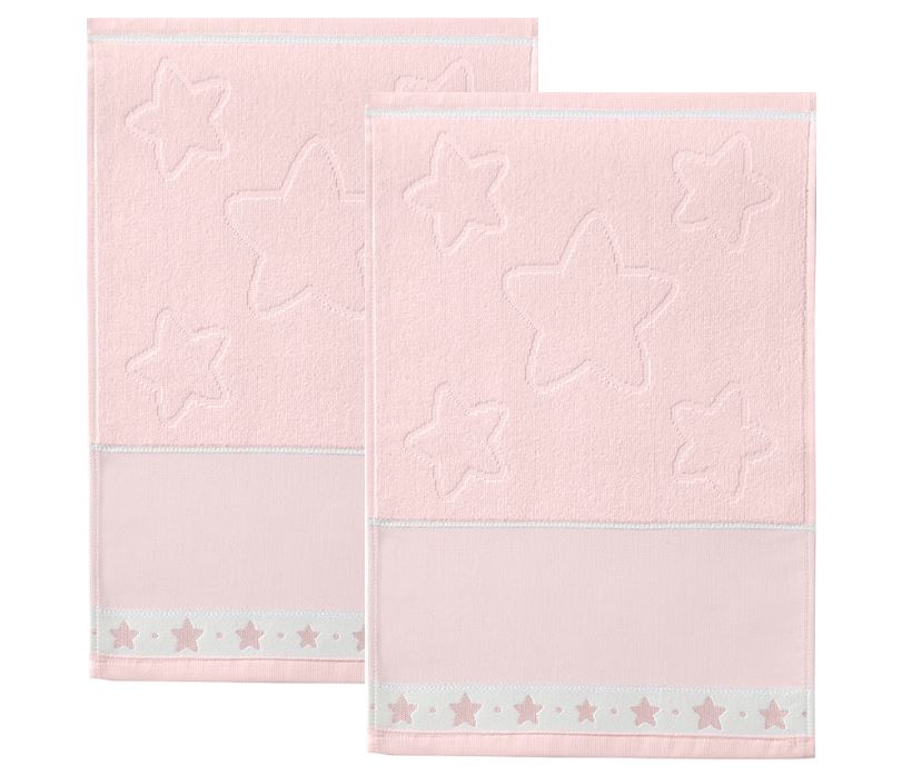 Toalha Lavabo Para Bordar Velour Baby Star 30x45cm Dohler