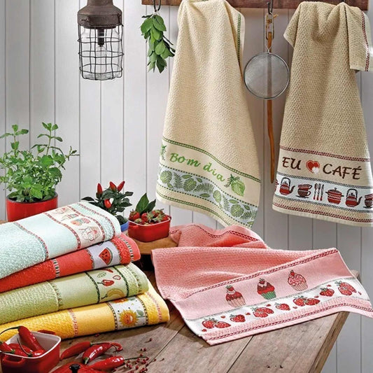 Pano De Prato Felpudo Jacquard Para Bordar Picnic 45 cm x 70cm DOHLER