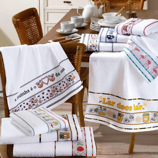 Pano De Copa Vigo Felpudo Jacquard Para Bordar 45cm X 70cm DOHLER