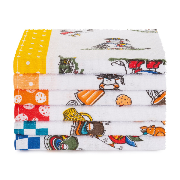 Kit Pano De Prato 6 Peças Felpudo Doce Lar 49X70 cm De´Limas