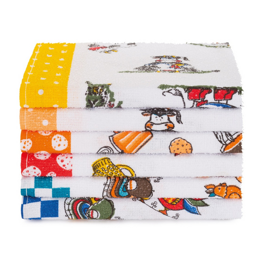 Kit Pano De Prato 6 Peças Felpudo Doce Lar 49X70 cm De´Limas