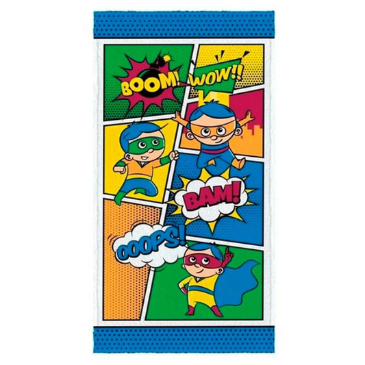 Toalha Banho Infantil Felpuda Super Poderes 60x110 cm LEPPER