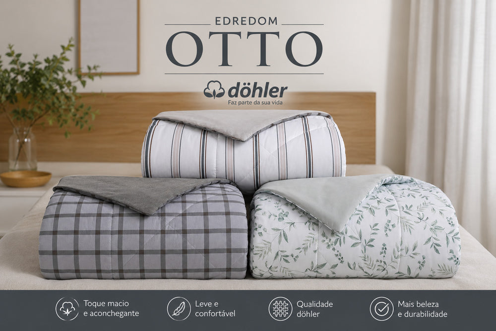 Edredom Solteiro Döhler Otto Dupla Face