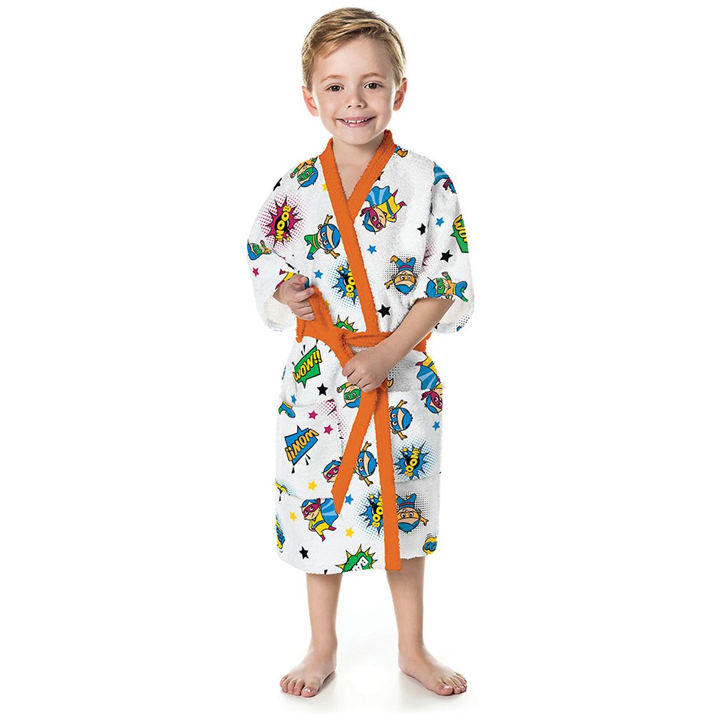Roupão De Banho Felpudo Infantil Quimono Lepper - Imagem 28