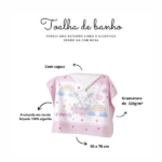 Toalha de Banho c/ Capuz Velour 70x90 cm DOHLER - Imagem 2