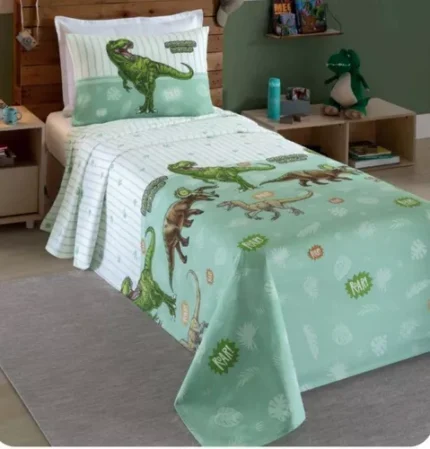 Jogo De Cama infantil Kids 3 peças  Priori Dino Dohler