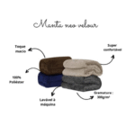 Cobertor Solteiro Neo Soft Velour Liso 150x220 cm Camesa - Imagem 2