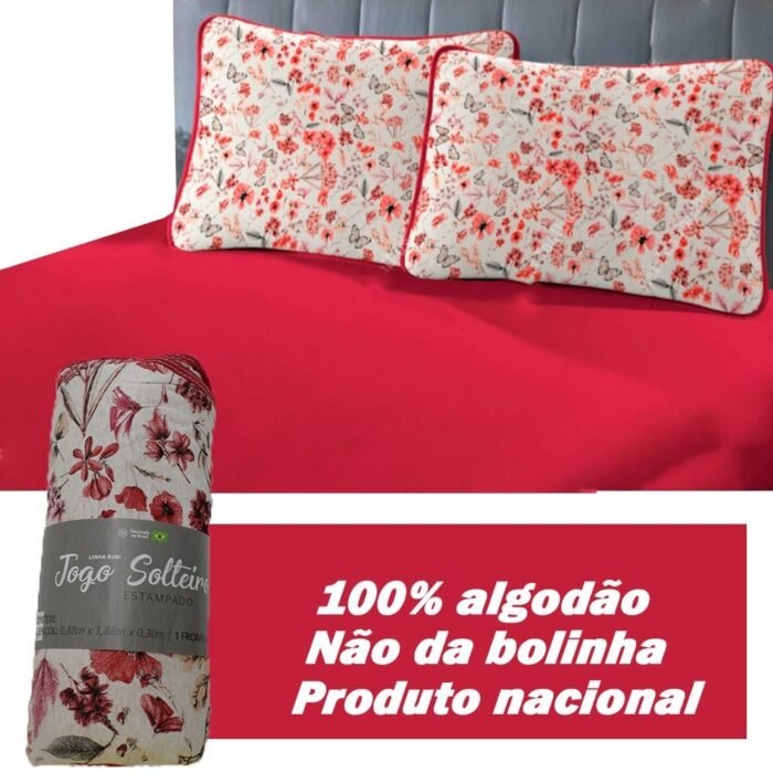 Jogo De Cama 03 Peças Queen Rubi Estampado Sbx - Imagem 4