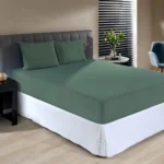 Lencol Liso Com Elástico King Confort  Em Malha 100% Algodão - Imagem 2