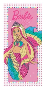 Toalha Infantil da Barbie Praia Banho Linda Colorida Macia - Imagem 3