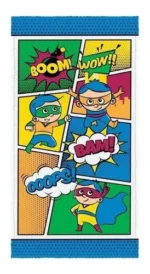Toalha De Banho Infantil Super Heróis Gibi Lepper Cor Azul