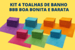 Kit 4 Toalhas Tamanho Banhão Boa Bonita Cores Vivas - Imagem 2