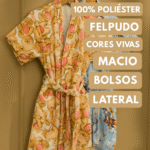 Roupão Infantil Estampado Macio Quentinho Bolsos Lateral