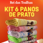 Kit 6 Pano De Prato Toalha De Louça Com Renda Para Cozinha