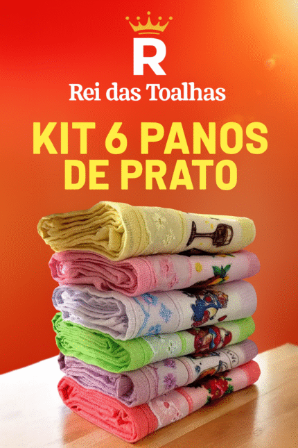 Kit 6 Pano De Prato Toalha De Louça Com Renda Para Cozinha