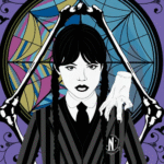 Toalha De Banho Aveludada Wandinha Família Addams Maozinha - Imagem 4