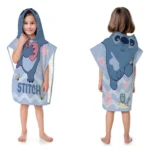 Toalha Poncho Capuz Infantil Praia Piscina Stitch - Imagem 5
