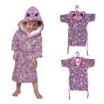 Roupão Stitch Angel Com Capuz Aveludado Verso Atoalhado - Imagem 8