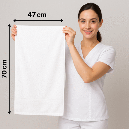 Kit 12 Toalhas Profissionais 47x70cm Salão e Clínica Brancas