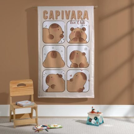 Toalha  Banho Felpuda Infantil  Capivara Cappy Happy 60x110