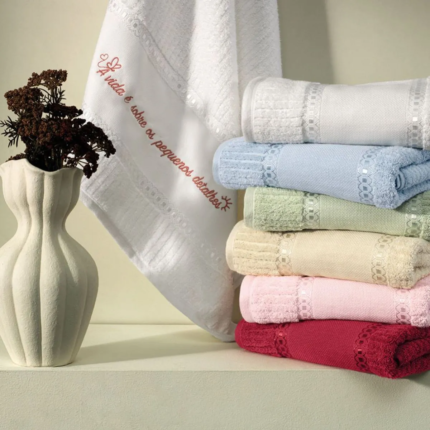 Toalha de Banho Para Bordar Passa Fitas