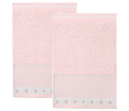 Toalha Lavabo Para Bordar Velour Baby Star 30x45cm Dohler